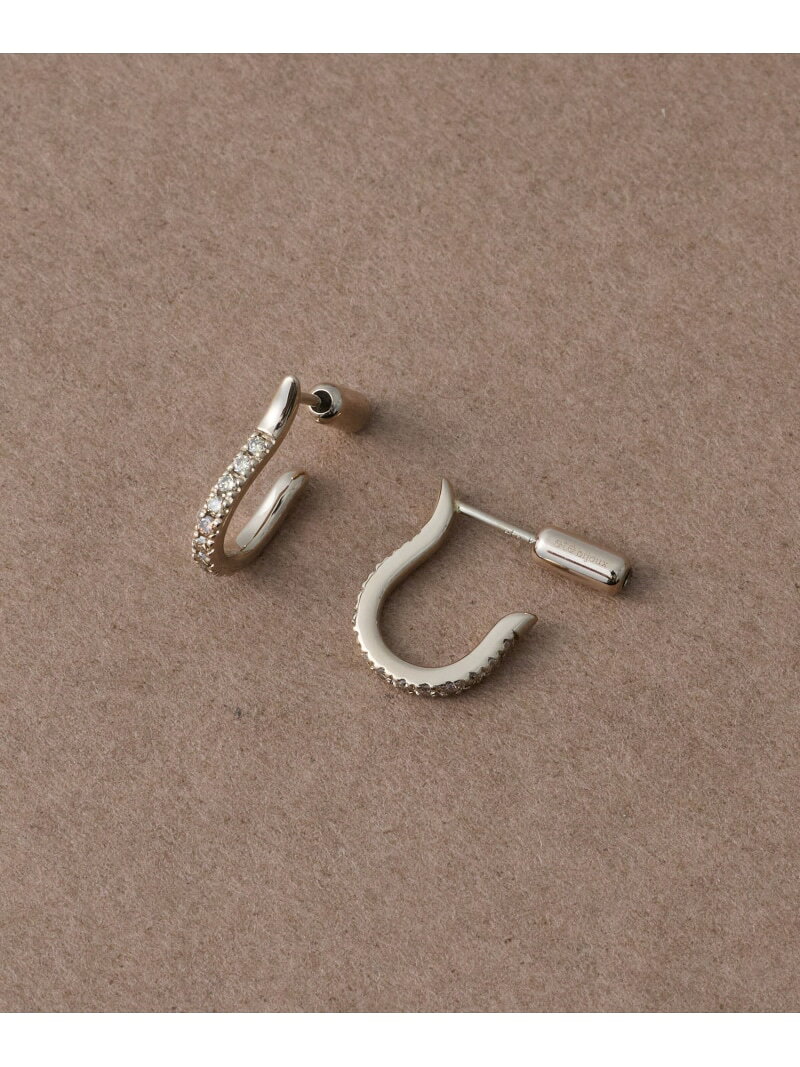 [トーン] K18RBG ダイヤモンド ウェーブ ピアス ete bijoux エテ アクセサリー・腕時計 ピアス ブラウン【送料無料】[Rakuten Fashion]