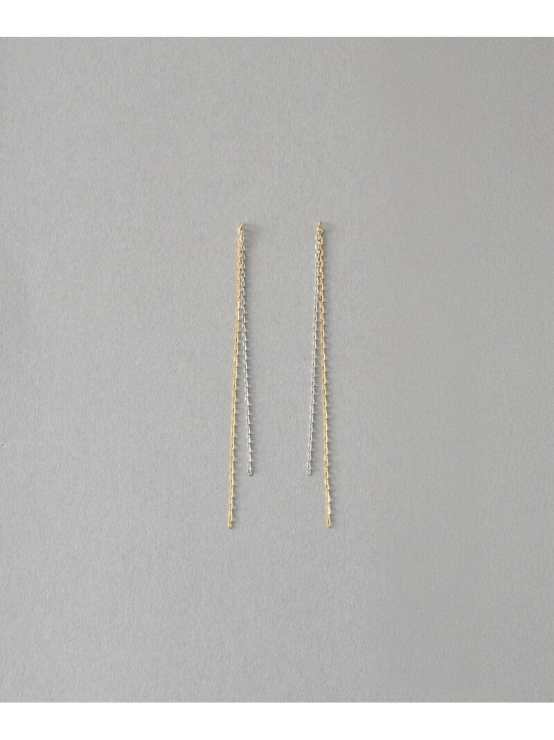 K18YG/PT850 ミラーカットチェーン ピアス ete エテ アクセサリー・腕時計 ピアス ゴールド【送料無料】[Rakuten Fashion]のサムネイル