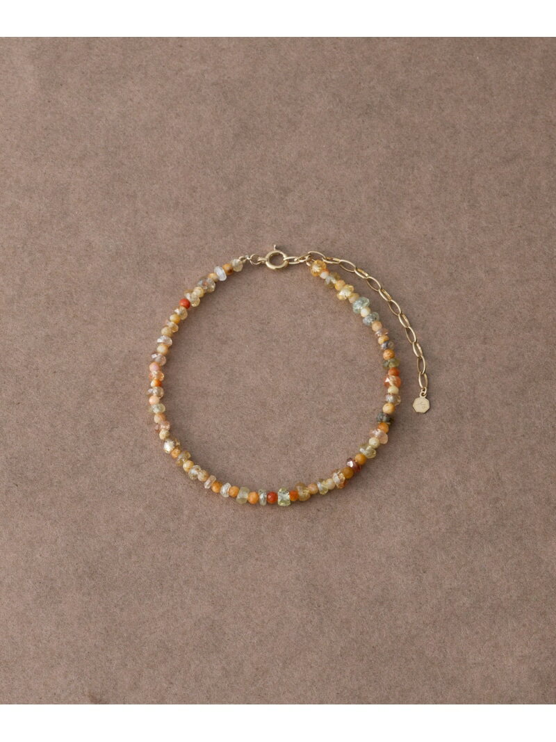 [インナージャーニー] K10YG マルチジルコン/サンゴ ブレスレット ete bijoux エテ アクセサリー・腕時..