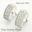 【P10倍 500円OFFクーポン】ダイヤ イヤリング ピアス ダイヤモンド レディース パヴェ 透かし フラワー 花 アンティーク ミル打ち 1.0カラット ...