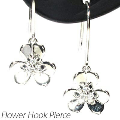 【P5倍 1/30】ダイヤモンド フックピアス 18k 揺れる レディース ダイヤ フラワー 花 ゆれる ブラ 18金 k18 ゴールド バレンタイン