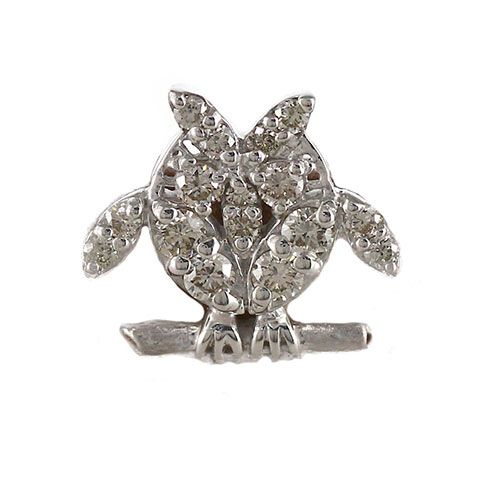 【10%OFF】ラペルピン メンズ ダイヤモンド フクロウ 梟 アニマル ゴールド 18k k18 18金 オータムセール