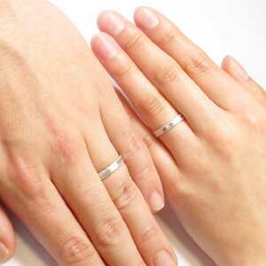 ペアリング結婚指輪マリッジリングアンティークミル打ちつや消しスリーストーンダイヤモンドリングダイヤリングセットリングK18ホワイトゴールドK18WGブライダル指輪【送料無料】05P24Feb14