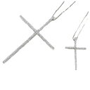 【10%OFF】ペアネックレス ダイヤモンド クロス ペンダント レディース メンズ カップル 十字架 プラチナ pt900 オータムセール