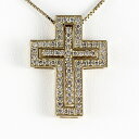 【P10倍 500円OFFクーポン】ネックレス メンズ クロス ダイヤモンド 十字架 ゴールド k18 18k 18金 ボーナスセール