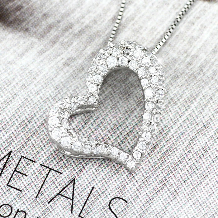 ハート ネックレス ダイヤ ペンダント レディース イヤリング ダイヤモンド プラチナ オープンハート パヴェ Pt900 Luire Deuxieme送料無料 プラチナ900 プラチナ 高品質大人気 Pt900 ハート 高い素材 オープンハート パヴェ 18k ダイヤネックレス ダイヤペンダント