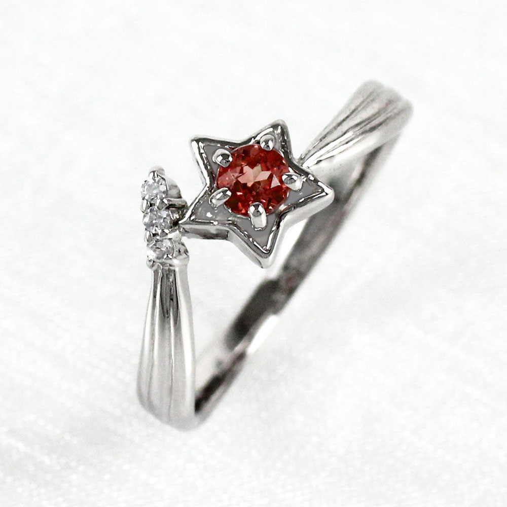 ガーネットリングカラーストーン指輪...