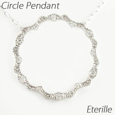楽天Luire Deuxieme【10％OFF】ダイヤモンド ネックレス 18k ペンダント レディース サークル アンティーク ゴールド k18 18金 オータムセール