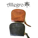 ブランド革財布（メンズ） Allegro アレグロ 03981+ メンズ 本革 革財布 小銭入れ コインケース ポケット ブランド 小さめ おしゃれ 黒 グリーン 茶色 プレゼント 送料無料