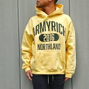【SALE セール 】ARMYRICH アーミーリッチ フロッキープリント スウェットパーカー YELLOW (イエロー) メンズファッション プルオーバーパー...