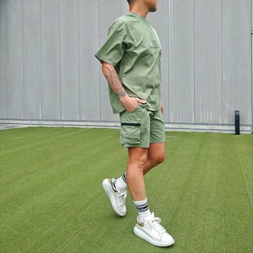 ARMYRICH アーミーリッチ ストレッチペーパーナイロンTシャツ セットアップ GREEN (グリーン) 春夏新作 メンズファッション ナイロン トレーニングウエア ルームウエア ゴルフ 部屋着 大人カジュアル ストリート系 オーバーサイズ ARMYRICH アーミーリッチ ストレッチペーパーナイロンTシャツ セットアップ GREEN (グリーン) 春夏新作 メンズファッション ナイロン トレーニングウエア ルームウエア ゴルフ 部屋着 大人カジュアル ストリート系 オーバーサイズ