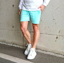 《再入荷》ストレッチダンボールショーツ LIGHT GREEN (ライトグリーン) 春夏新作 メンズファッション ボトムス ハーフパンツ ショートパンツ 無地 ...