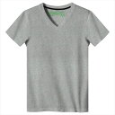 SLOWGAN スローガン V-NECK T-SHIRT GRAY(グレー) メンズファッション トップス Tシャツ 半袖 Vネック 無地