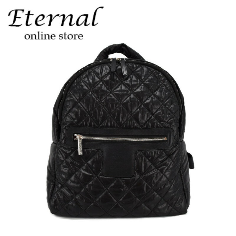【中古】CHANEL　シャネル　コココクーン リュック　バックパック　A92559　ナイロン　黒　ブラック　レディース　人気　キルティング　レザー　軽量　大容量のサムネイル