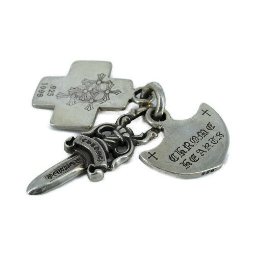 【中古】CHROME HEARTS 　クロムハーツ　スリートリンケッツ　ペンダントトップ　ネックレス　3　TRINKETS　PENDANT　シルバー925　SV　メンズ　ユニセックス　レディース