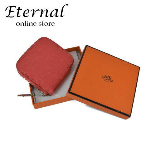 【中古】HERMES　エルメス　アザップコンパクト ミニ　シルクイン　エプソン　ローズジャイプール　コインケース　Q刻