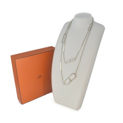 【中古】HERMES エルメス シェーヌダンクル エヴァー ロング ネックレス シルバー925 5Pのサムネイル