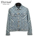 【中古】SUPREME　シュプリーム　LOUIS VUITTON　ルイヴィトン LV Jacquard Denim Chore Coat モノグラムジャガード ジャケット インデ..