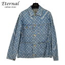 【中古】SUPREME　シュプリーム　LOUIS VUITTON　ルイヴィトン LV 17AW Jacquard Denim Chore Coat モノグラムジャガードデニムジャケ..