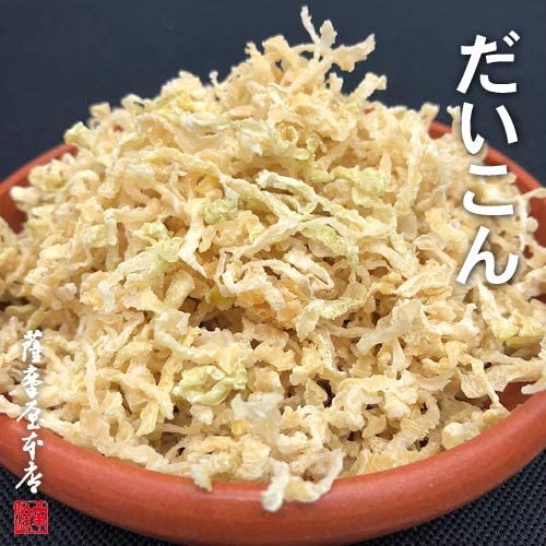 国産100％乾燥野菜シリーズ 大根 当店の乾燥野菜は、原産地・加工地とも国産100％（主に熊本県ほか九州管内の各県）のとれたての野菜を新鮮なうちにカットして乾燥させています。 安心の国産野菜ならではの大地の自然の甘みと素材が持つ食感そのもの...