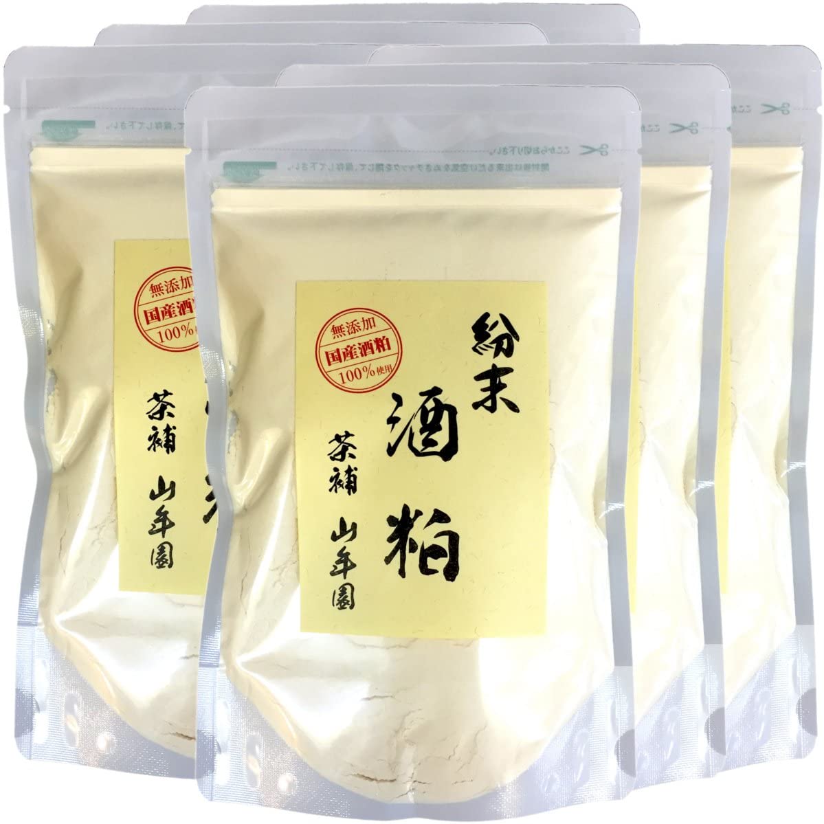 山年園 酒粕 粉末 200g 【国産100%】【6袋セット】巣鴨のお茶屋さん