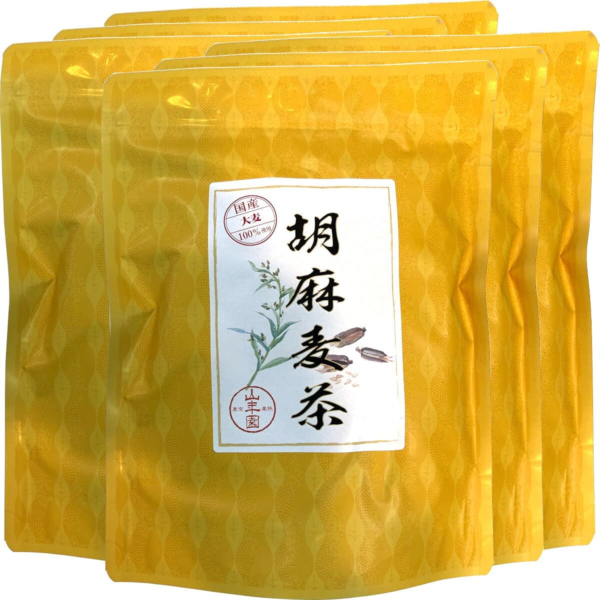 胡麻麦茶 ティーパック 240g（4g×60p） 国産大麦 健康茶 巣鴨のお茶屋さん山年園 【6袋セット】