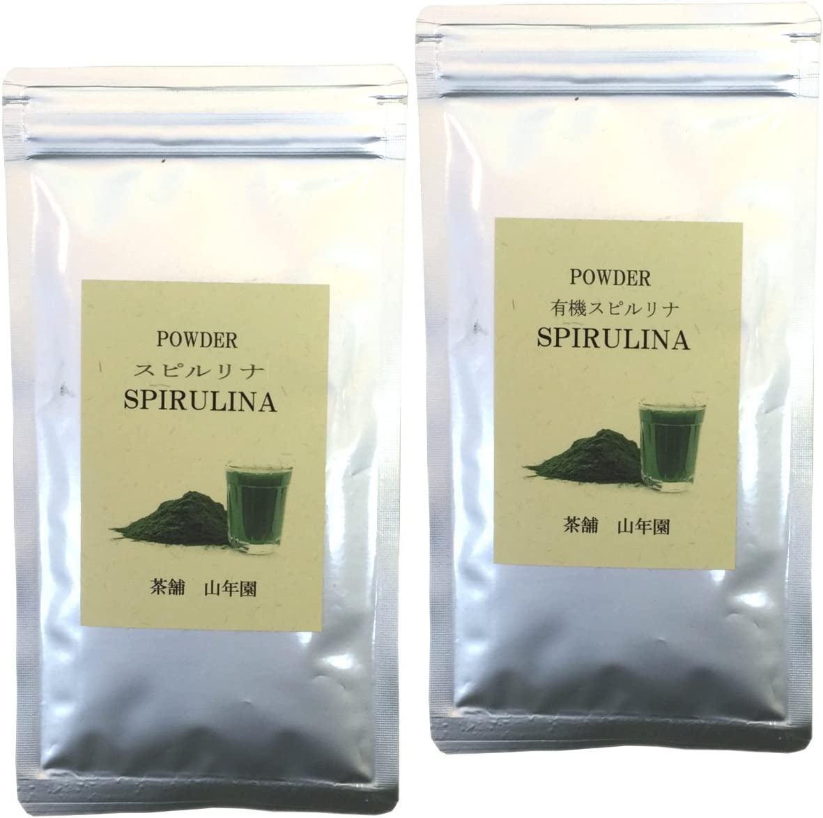 お買い物マラソン参加中 ｜ スピルリナ パウダー 60g 【無農薬 スピルリナ】 巣鴨のお茶屋さん 山年園 【2袋セット 】