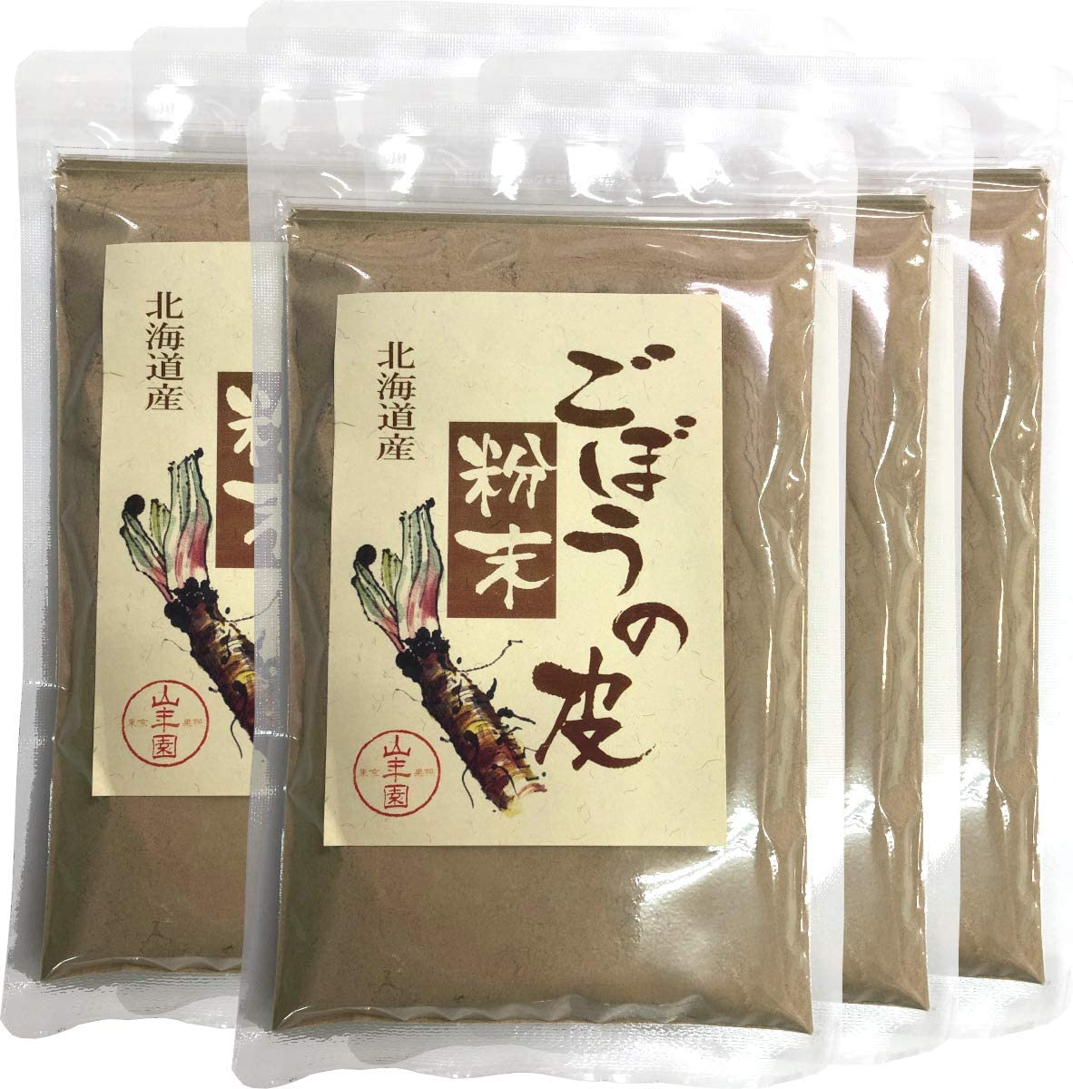 ごぼうの皮粉末 70g 北海道産 【国産100%】 巣鴨のお茶屋さん 山年園 【6袋セット】