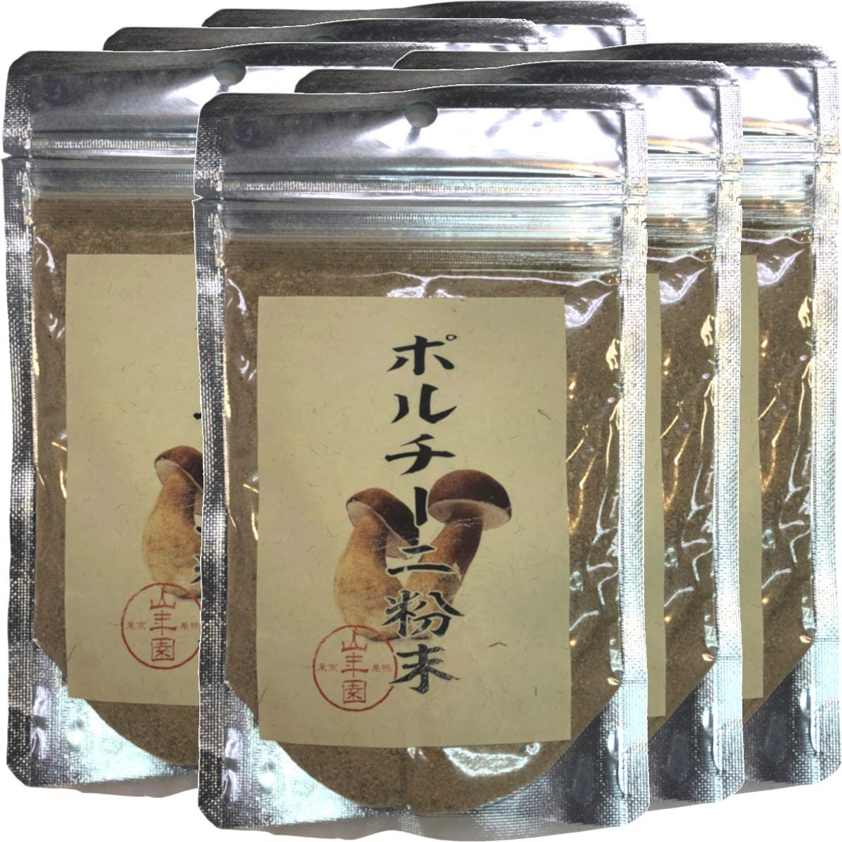 ポルチーニ茸の粉末 40g 本場イタリア産無農薬100% 巣鴨のお茶屋さん 山年園 【6袋セット】