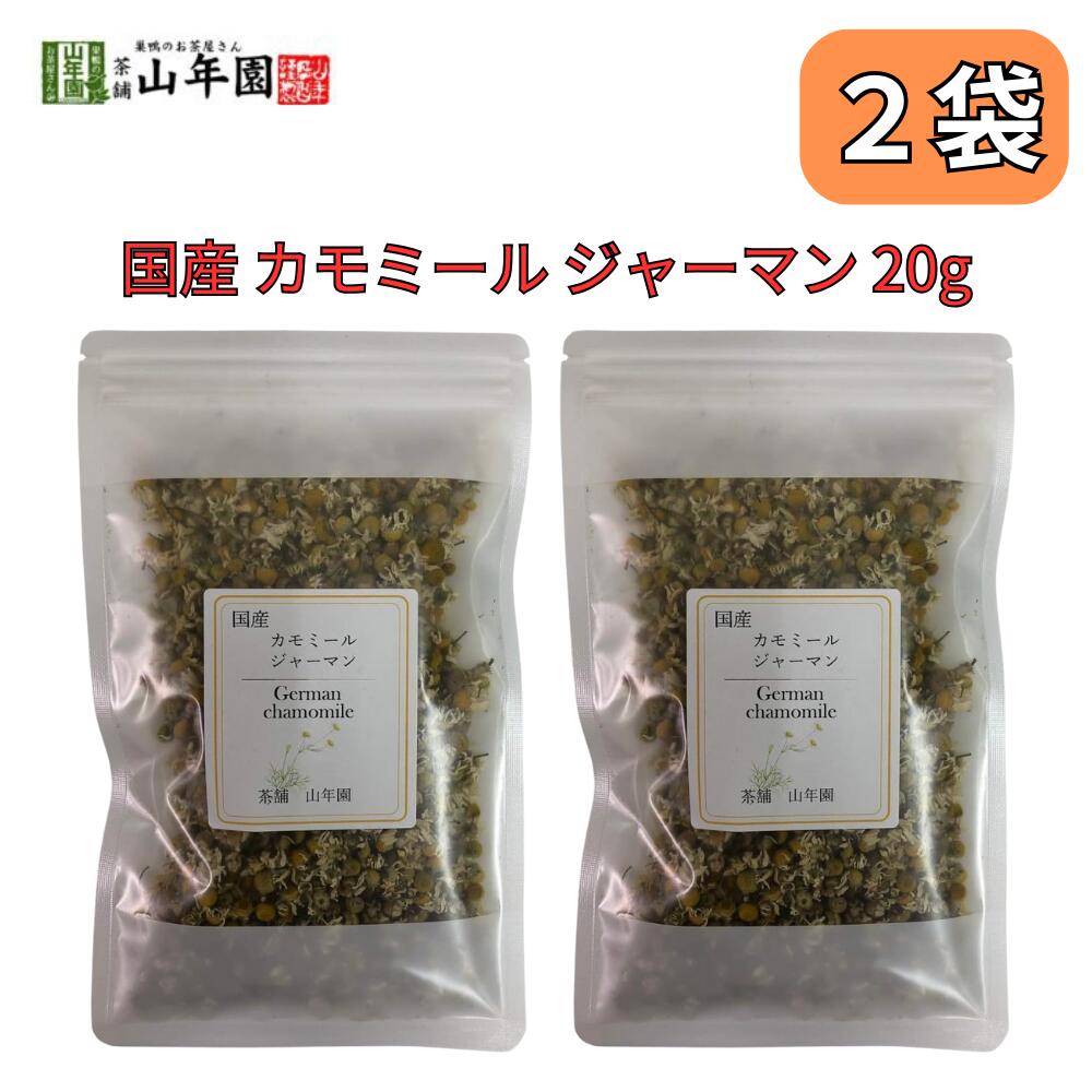 カモミール ジャーマン ハーブティー 国産 熊本県産 農薬不使用 20g 巣鴨のお茶屋さん 山年園 2袋セット