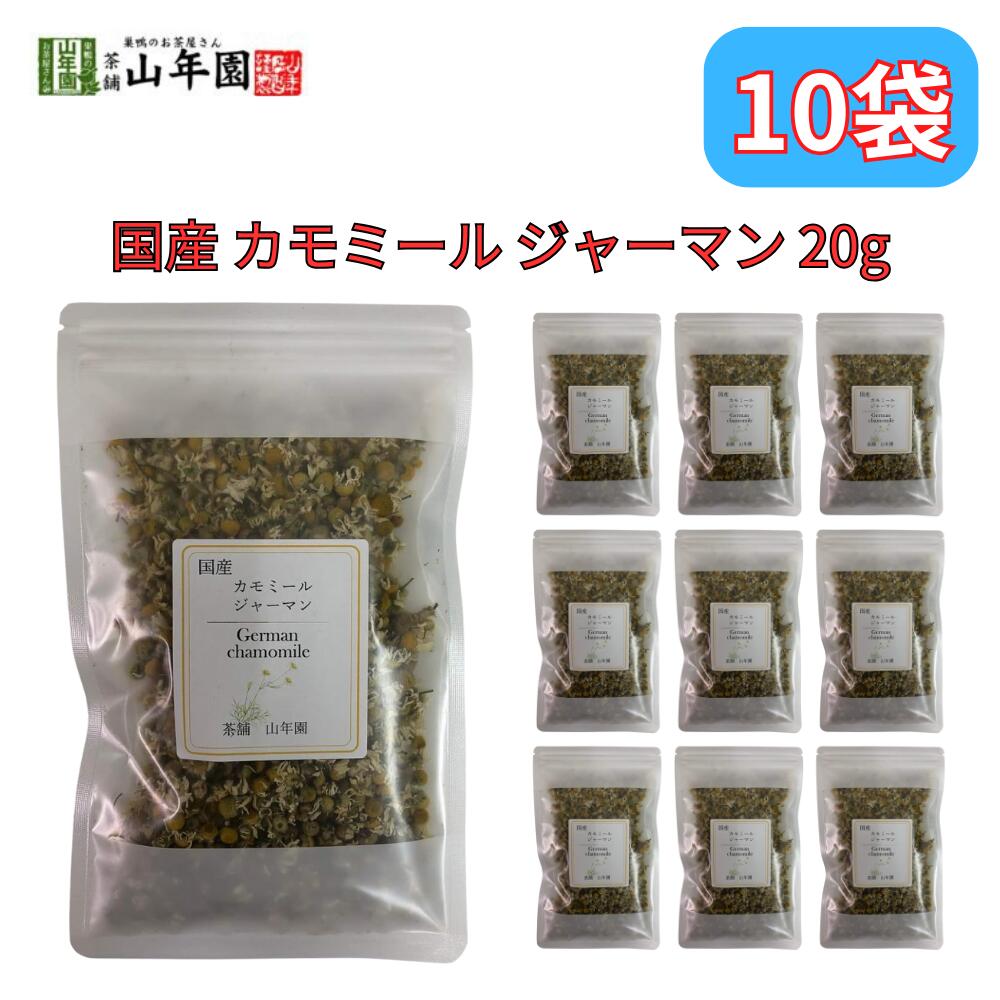 カモミール ジャーマン ハーブティー 国産 熊本県産 農薬不使用 20g 巣鴨のお茶屋さん 山年園 10袋セット