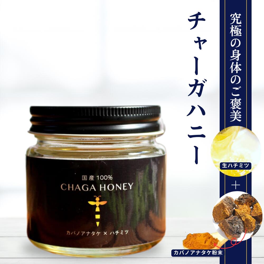 チャーガハニー カバノアナタケ CHAGA HONEY 102g 生はちみつ 非加熱 蜂蜜 樺のあな茸 農薬不使用 添加物不使用 国産 プラスケア正規品 森のダイヤモンド カバノアナタケ 配合