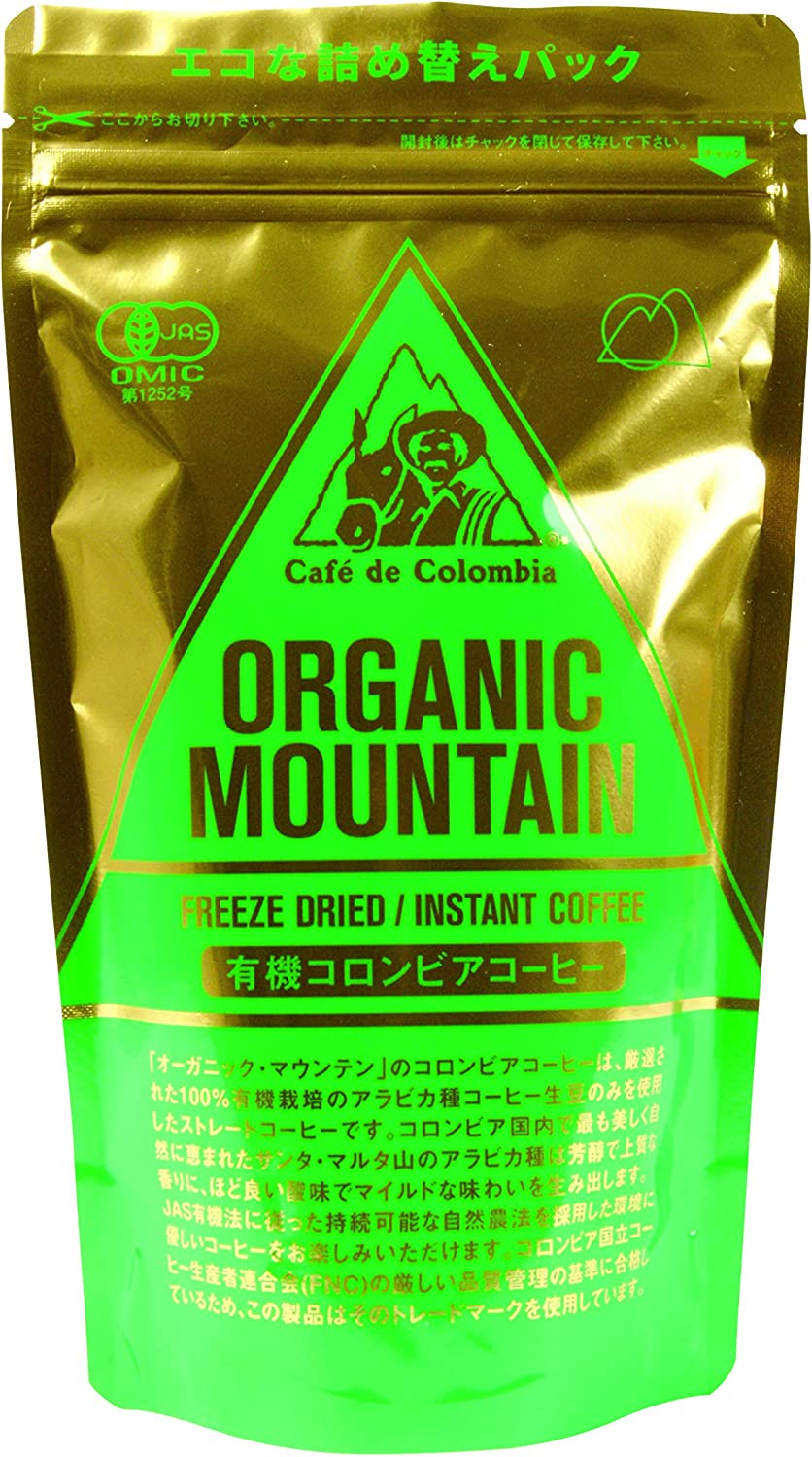 オーガニックマウンテン有機インスタントコーヒー 詰替用 80g