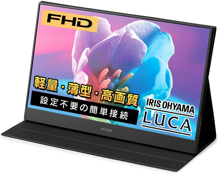 アイリスオーヤマ モバイルモニター ILD-A16262KS-B 15.6インチ 軽量 Mini HDMI USB Type-C IPSパネル ノングレア