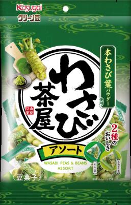 【まとめ買い】グリーン豆 わさび茶屋アソート 104g グリーン豆 大入りわさび三昧 239g グリーン豆 小分けパック 105g(4)