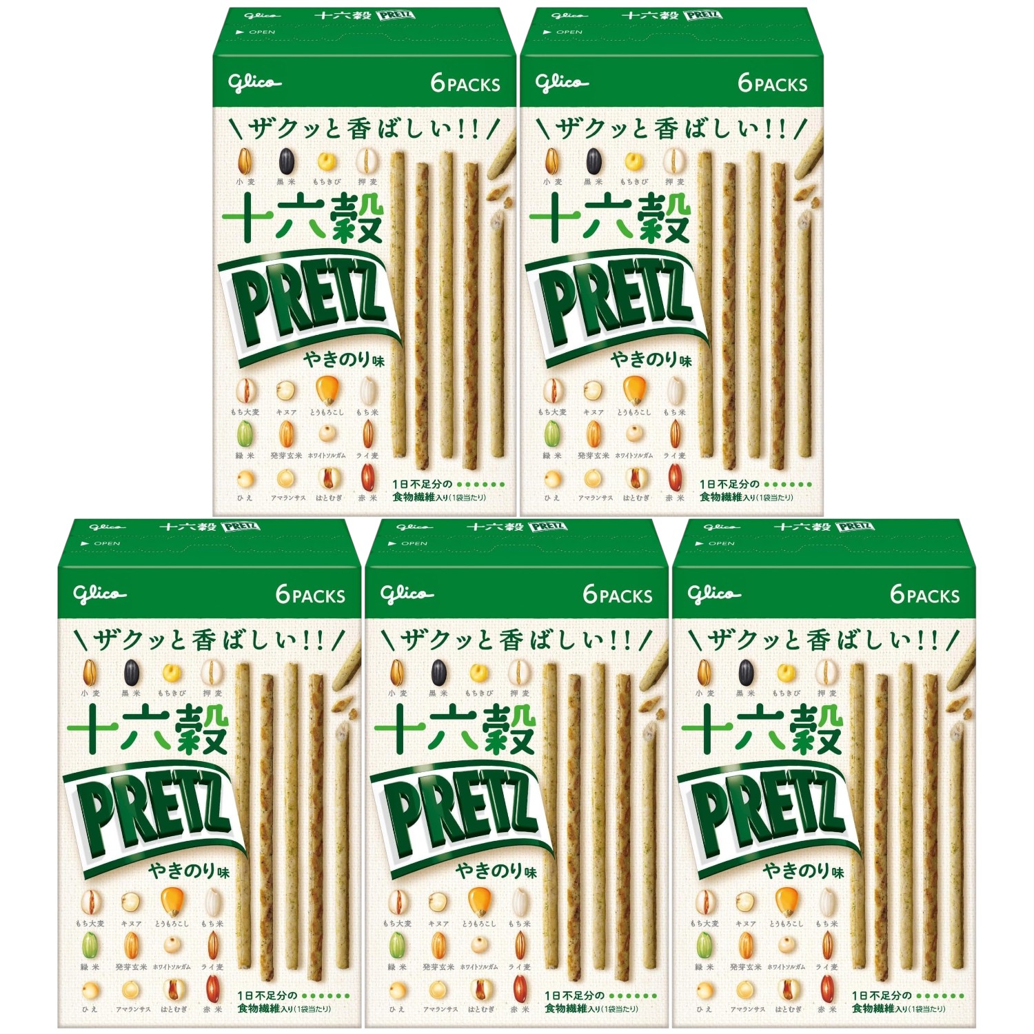 十六穀プリッツ やきのり味 6袋