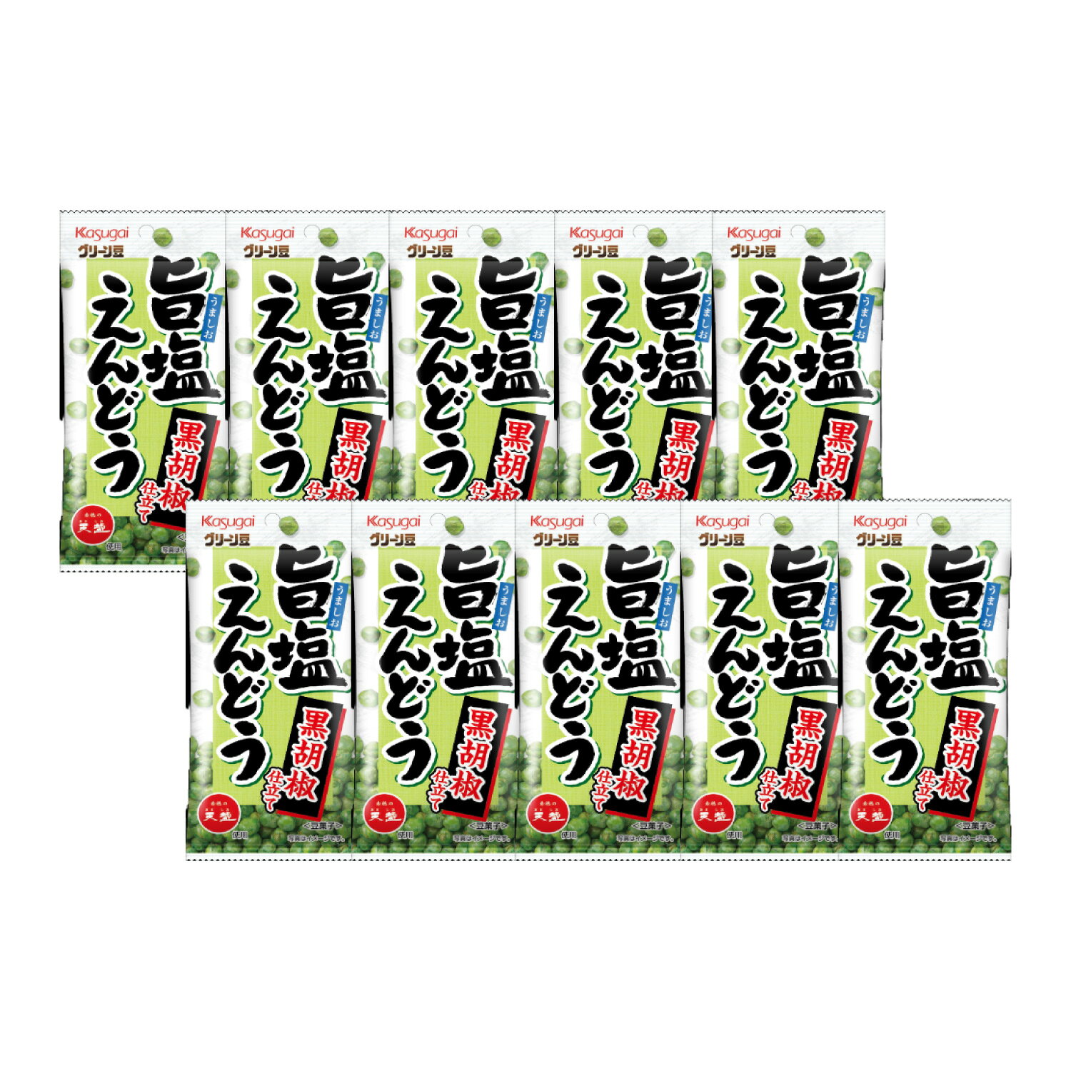 【まとめ買い】春日井製菓 スリムグリーン豆 旨塩えんどう 40g