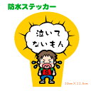 ステッカー【泣いてないもん】防水ステッカー 男の子 カーステッカー 子供 子ども かわいい イラスト シンプル カー用品 趣味ステッカー 吹き出しステッカー メール便送料無料 おもしろステッカー パロディステッカー ネタステッカー プチギフト