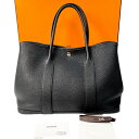 エルメス HERMES レディース ガーデンパーティ PM 黒 SV金具 ネゴンダ C刻印 トートバッグ 肩掛け【中古】