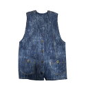 美品 イッセイミヤケ ISSEY MIYAKE メンズ プリーツ ベスト デニム柄【中古】(4)