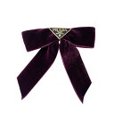 定価9万 未使用 PRADA ヘアクリップ バレッタ 1IF154 ベルベット レディース 【中古】