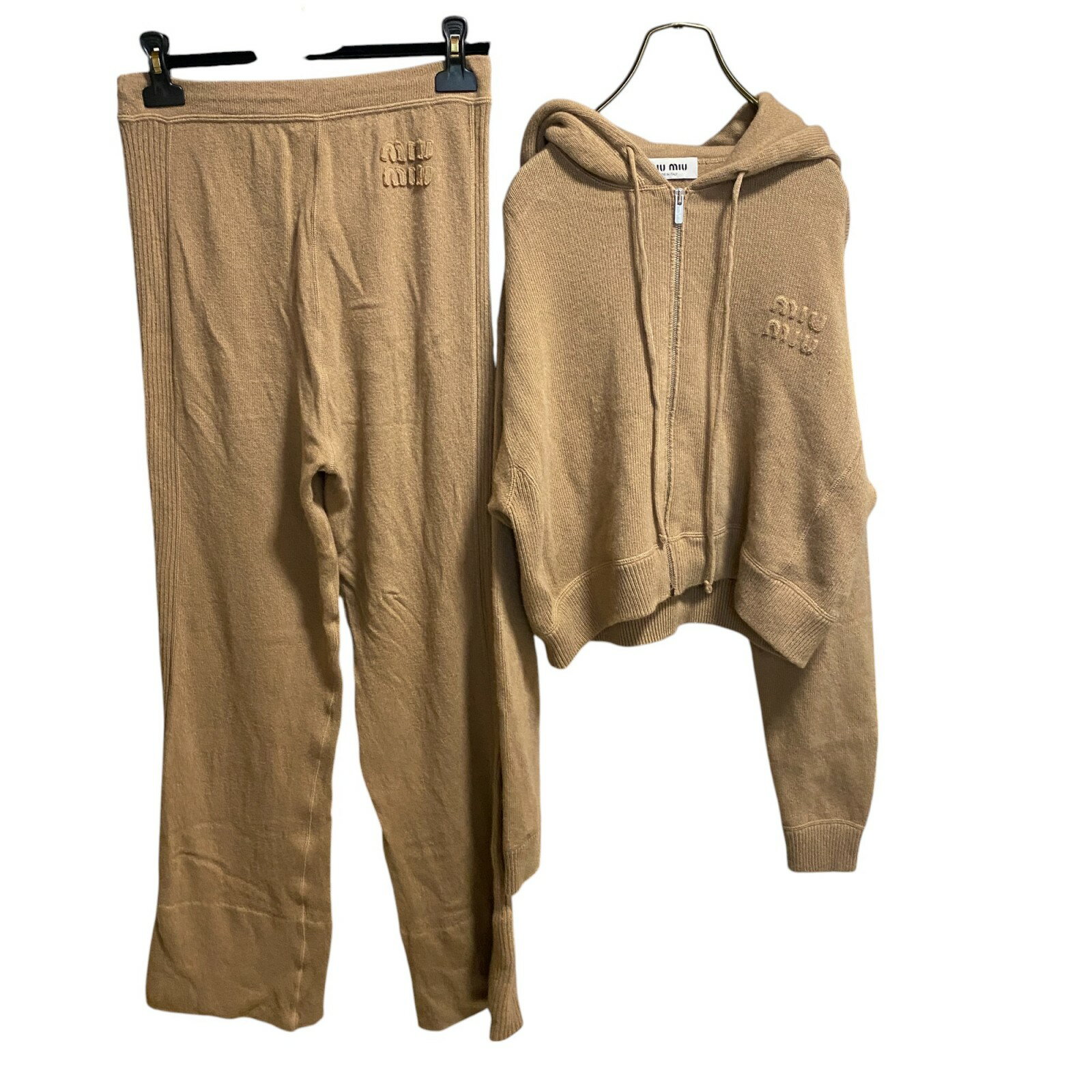 ミュウミュウ MIUMIU 現行モデル ウール セットアップ 38 36 レディース【中古】