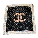 未使用 シャネル CHANEL ココマーク 大判スカーフ 黒 レディース【中古】