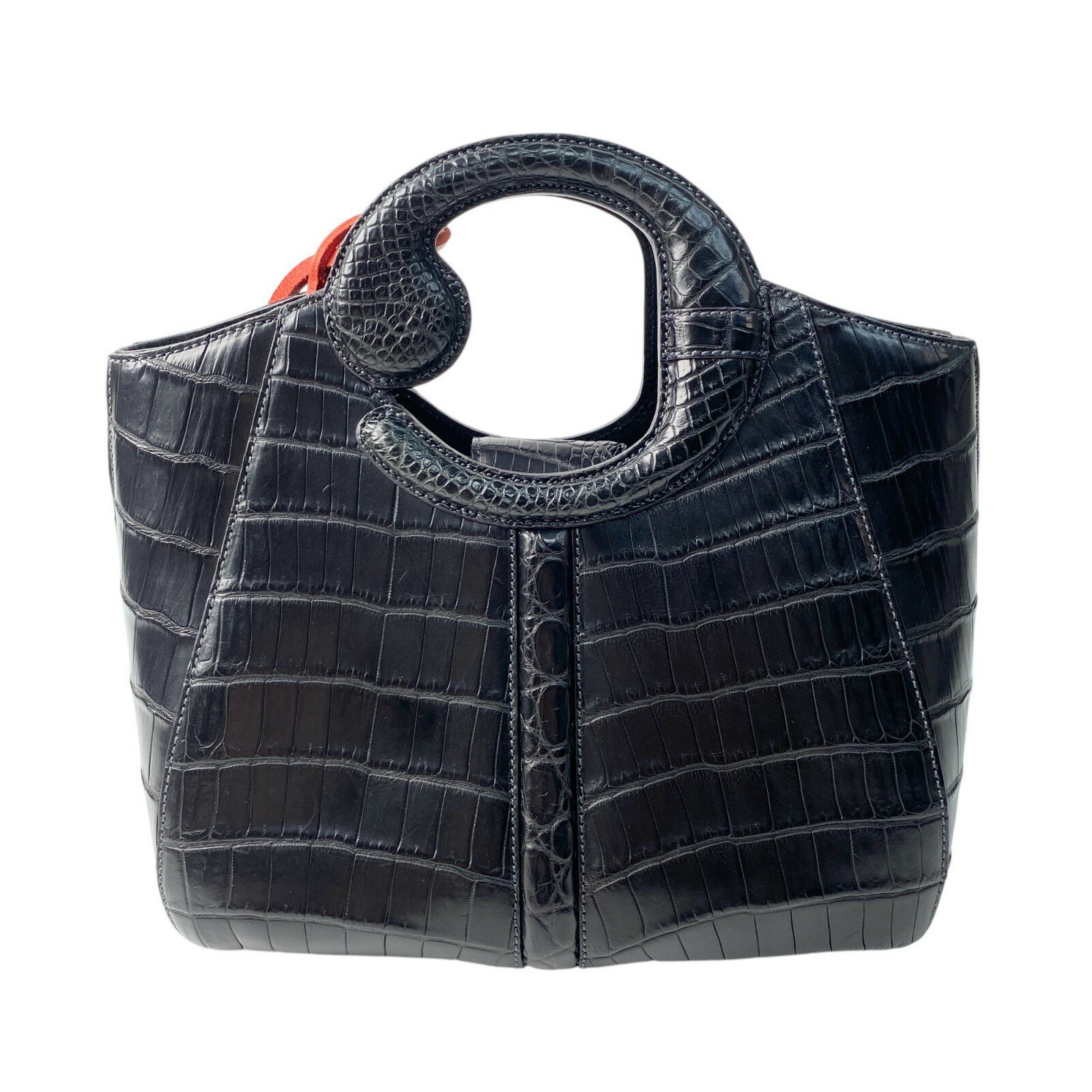 未使用 チビナイル Civinile レディース 2way マットクロコ ショルダーバッグ ハンドバッグ【中古】 3