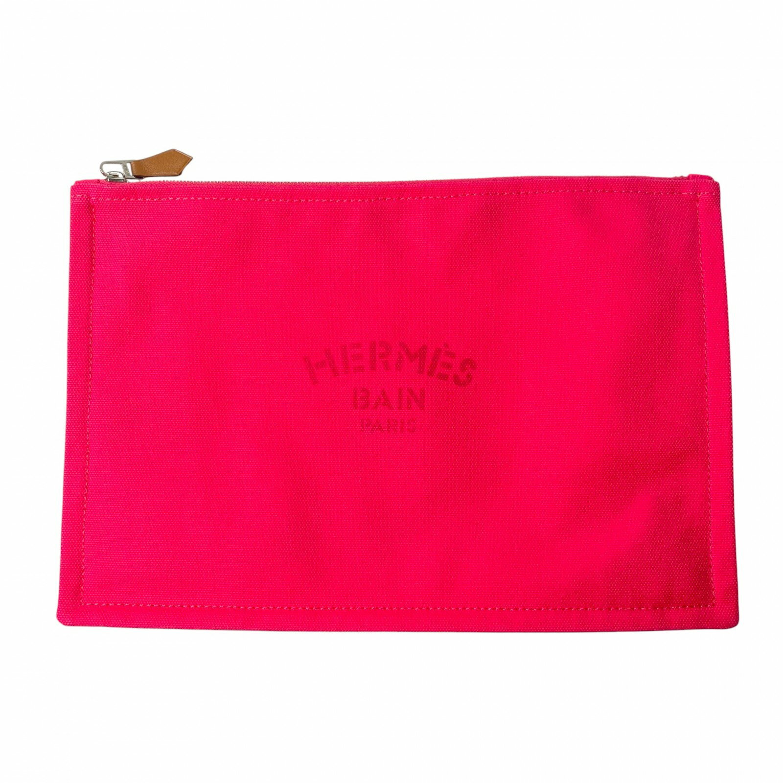 未使用 エルメス HERMES レディース フラットポーチ ヨッティング GM ピンク【中古】