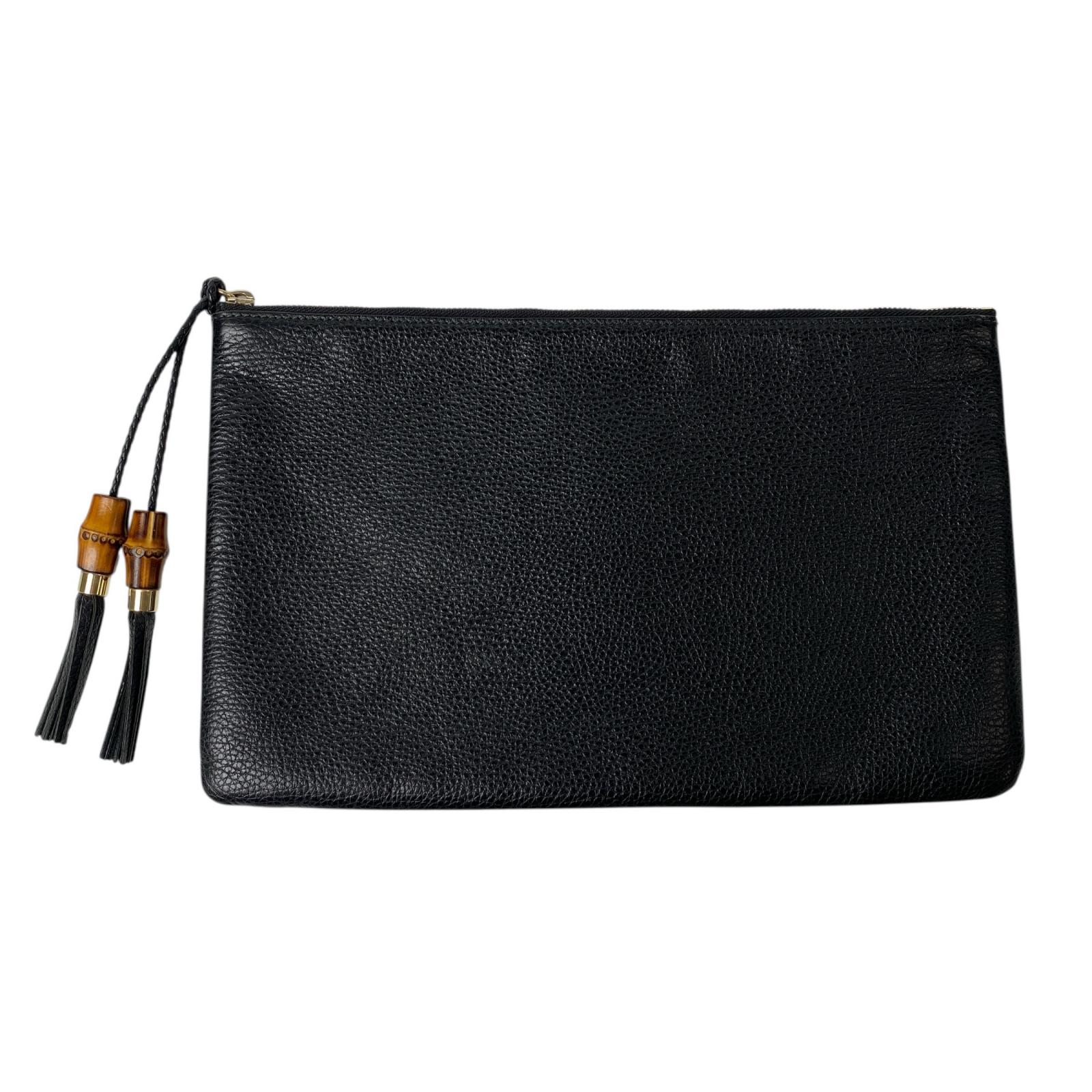 美品 グッチ GUCCI バンブー クラッチバッグ レディース【中古】