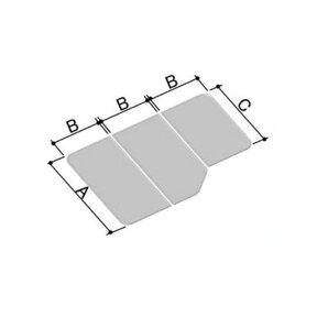 YFK-1380C(2) 組フタ 1200用組フタ(3枚)