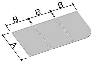 LIXIL｜INAX 風呂フタ 浴槽1500用組フタ(3枚) 寸法：　720x1467mm 奥行A 720mm, 幅B 489mm 色：ホワイト 対象シリーズ: イデアトーン浴槽 ・防カビ仕様 ・1枚の角が曲線状で、ほか2枚の角は直角となっています。 【注意】 メーカーの在庫状況によっては、出荷までにお時間をいただく場合がございます。 申し訳ございませんが、ご容赦を賜りますようお願いいたします。　