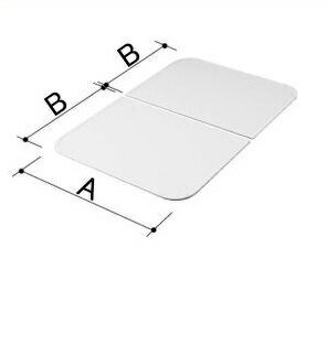 LIXIL｜INAX 風呂フタ 浴槽1600用組フタ(2枚) 寸法：　740x1540mm 奥行A 740mm, 幅B 770mm(1枚分の長さです) 対象シリーズ: アライン,ラ・バス,ラ・バステイスト ・防カビ仕様 ・4つの角が丸くカットされています。 【注意】 メーカーの在庫状況によっては、出荷までにお時間をいただく場合がございます。 申し訳ございませんが、ご容赦を賜りますようお願いいたします。　
