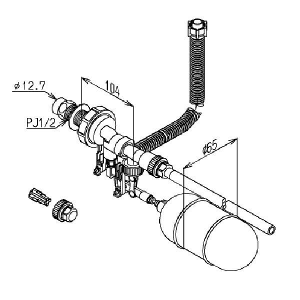 THYS6A TOTO 横形ロータンク用ボールタップ（整流）手洗いあり 純正 トイレ部品 交換用 水漏れ 修理 DIY